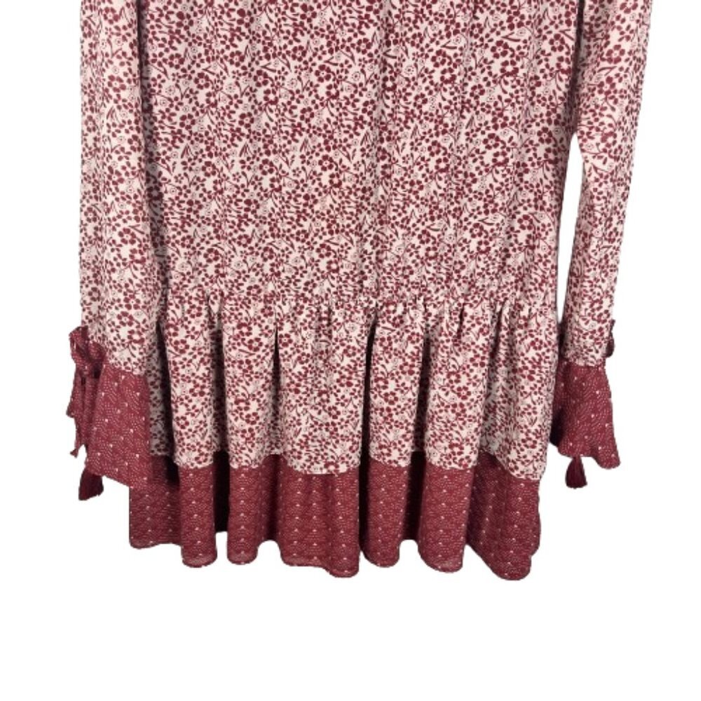 Tularosa Womens Berkley Ditzy Floral Mini Dress Size Small Feminine Long Sleeves - Picture 4 of 16